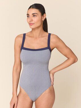 Andie The Davenport One Piece - Micro Gingham - Juniper - Long Torso Size 3X NWT